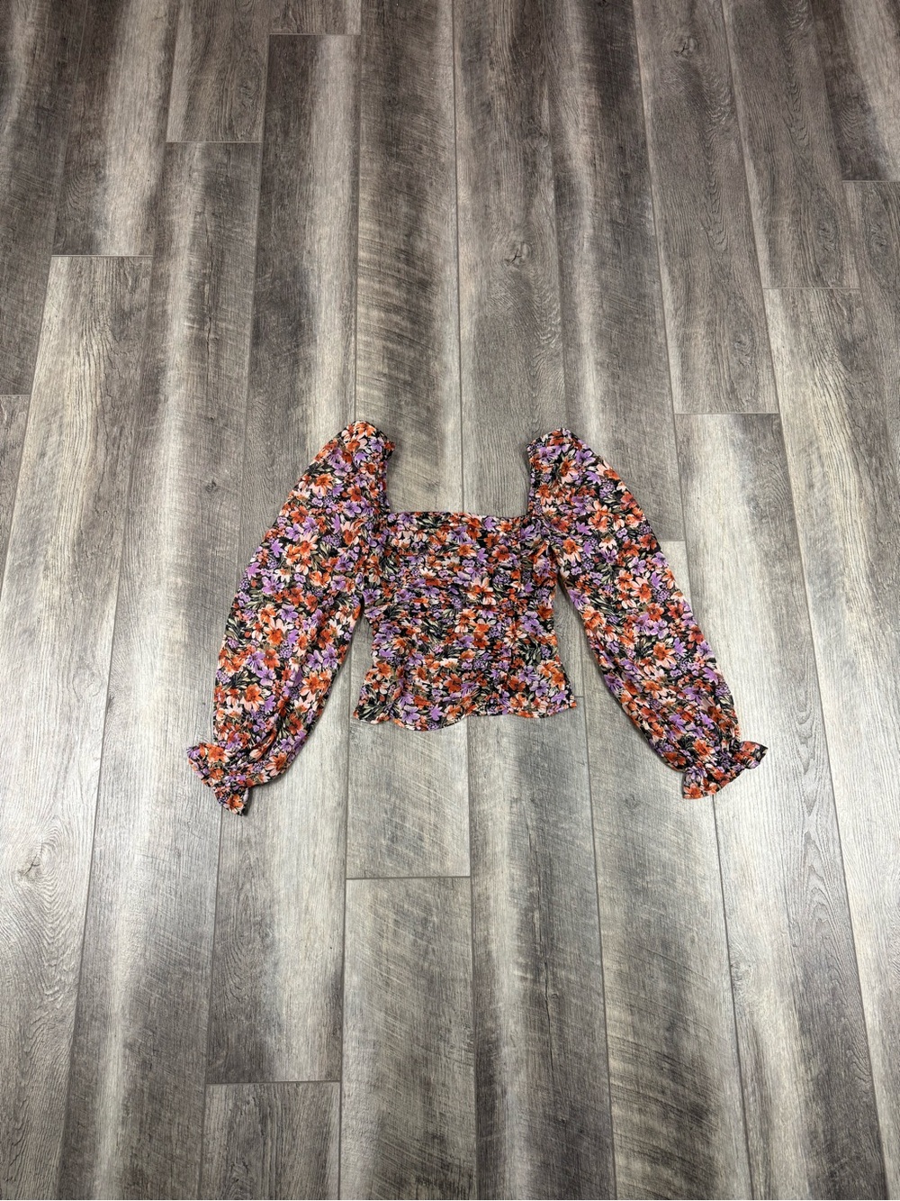 ASTR Black Floral Blouse